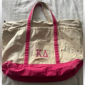Kappa Delta Canvas Sorority Tote Bag